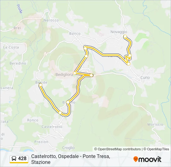 428 Bus Line Map