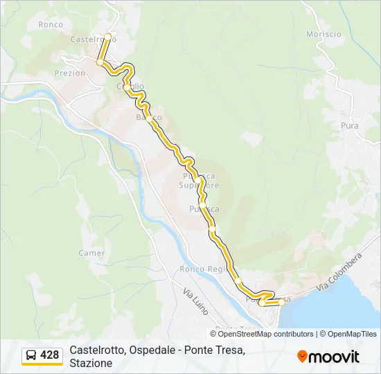 428 Bus Line Map