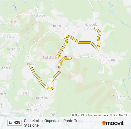428 Bus Line Map