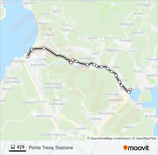 429 Bus Line Map