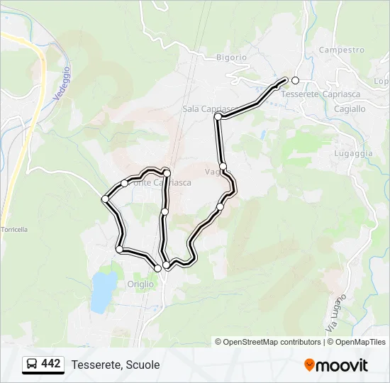 442 Bus Line Map