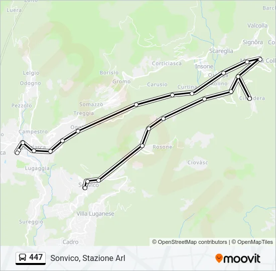 447 Bus Line Map