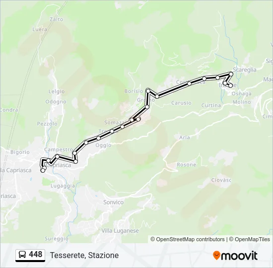 448 Bus Line Map