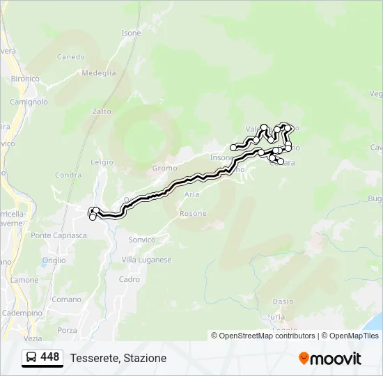 448 Bus Line Map