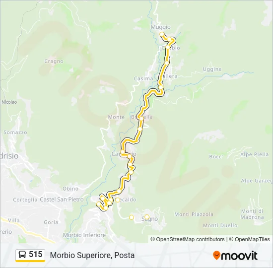 515 Bus Line Map