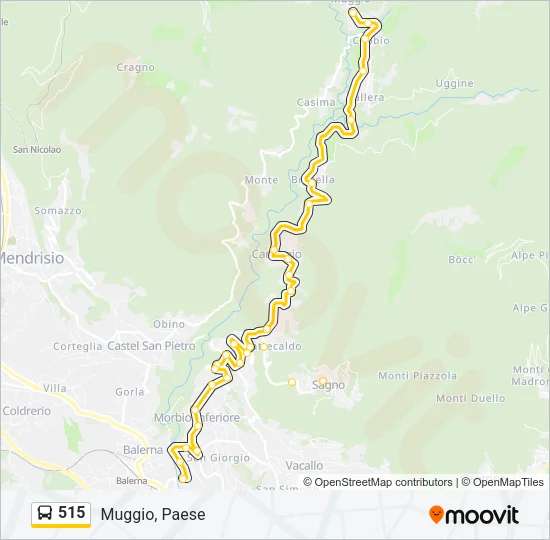 515 Bus Line Map