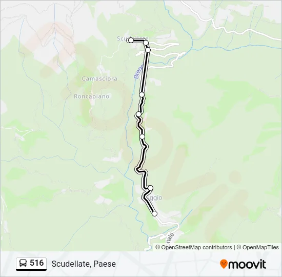 516 Bus Line Map