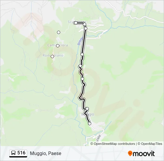 516 Bus Line Map