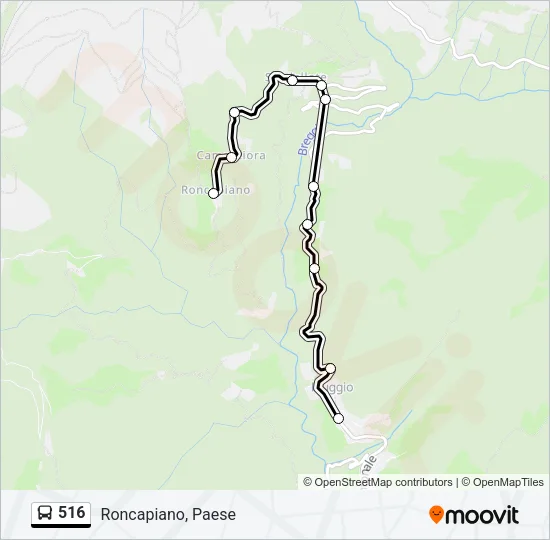 516 Bus Line Map