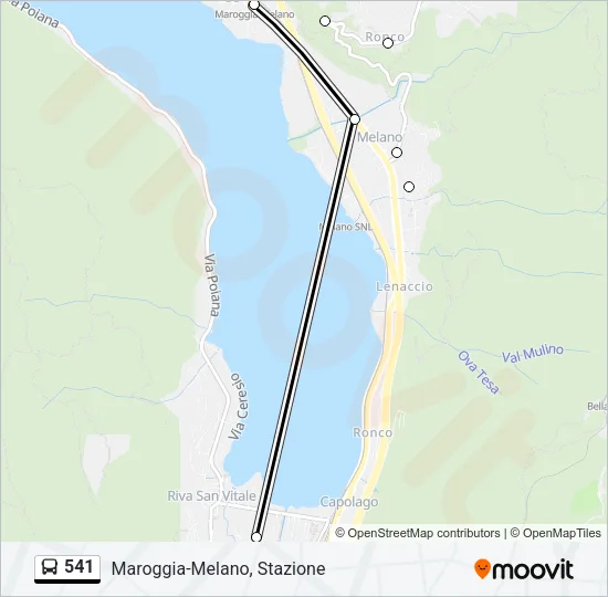 541 Bus Line Map