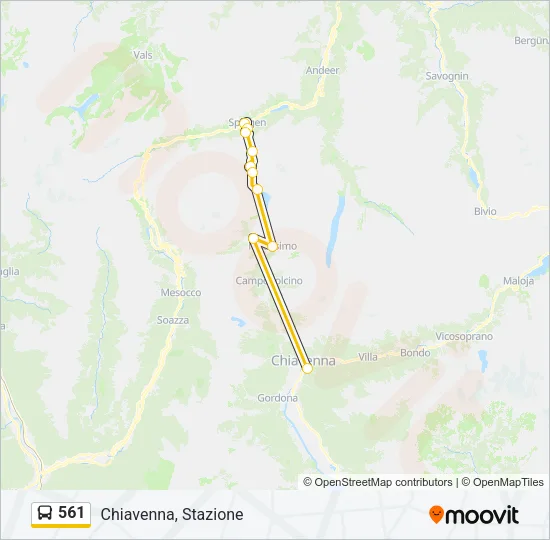 561 Bus Line Map