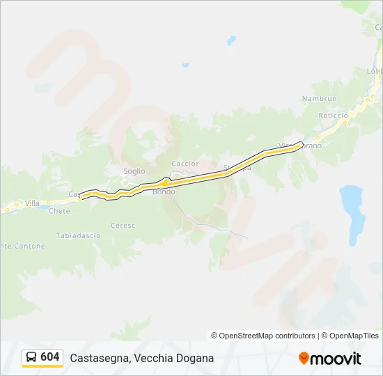 604 Bus Line Map