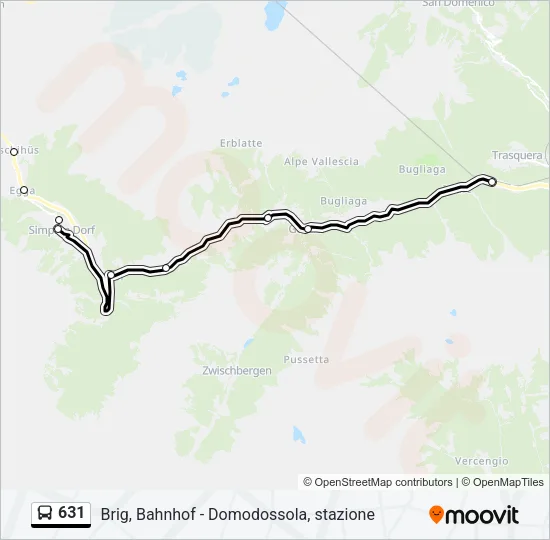 631 Bus Line Map