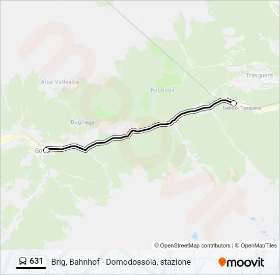 631 Bus Line Map