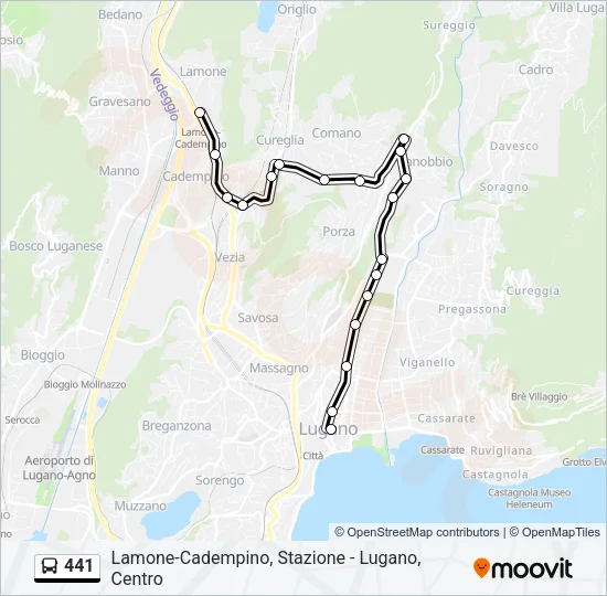 441 Bus Line Map