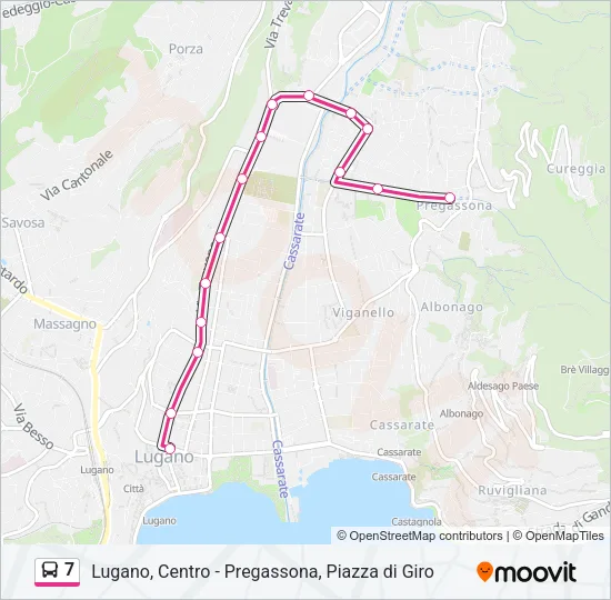 7 Bus Line Map