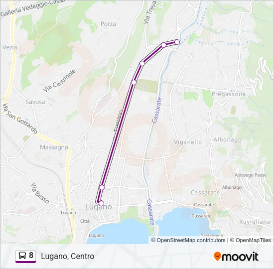 8 Bus Line Map