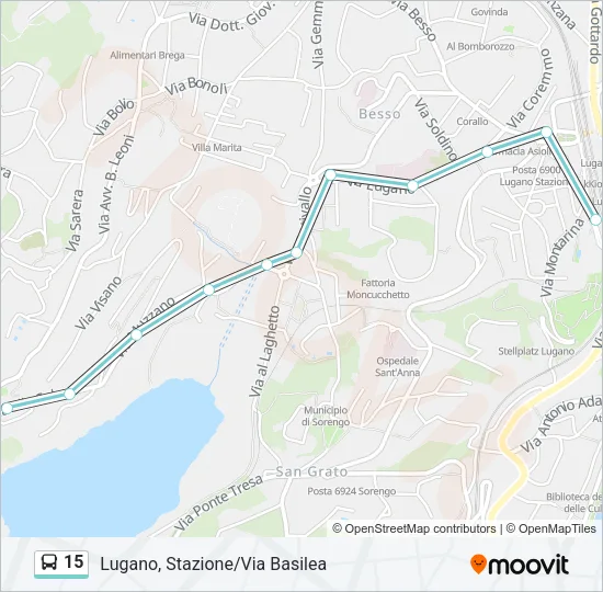 15 Bus Line Map