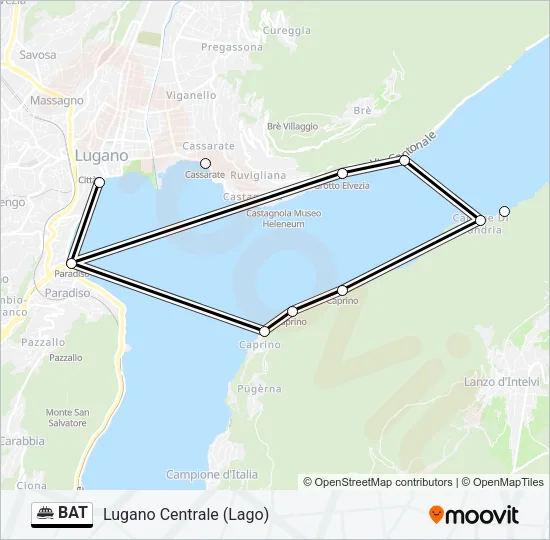 BAT Ferry Line Map