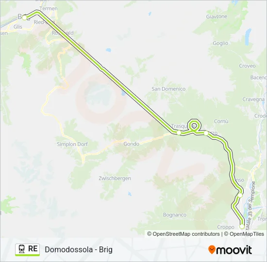 RE Train Line Map