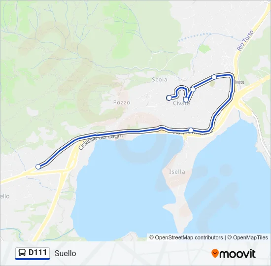 D111 Bus Line Map