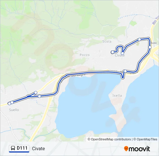 D111 Bus Line Map