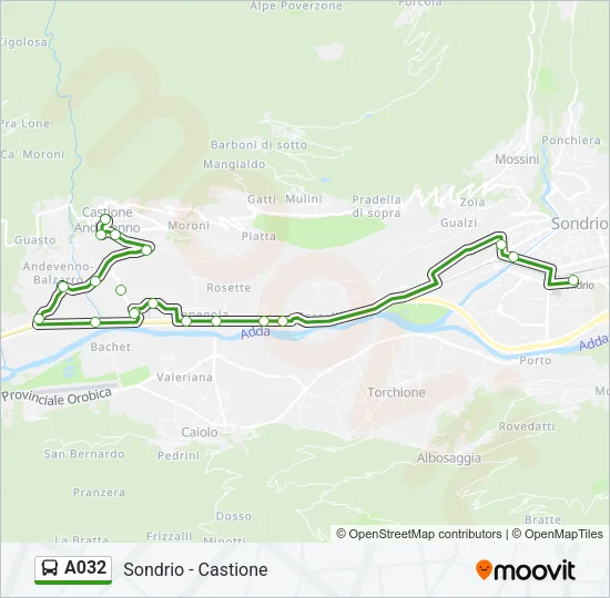 A032 Bus Line Map