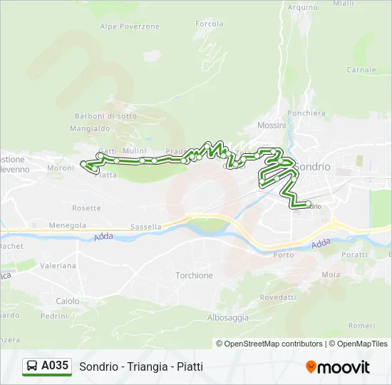 A035 Bus Line Map