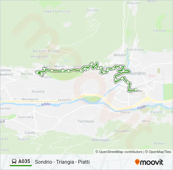 A035 Bus Line Map