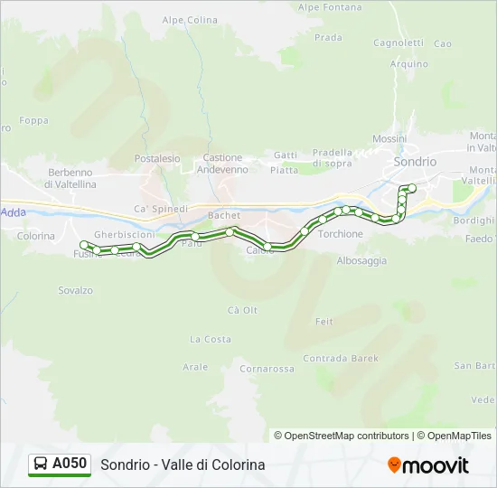 A050 Bus Line Map