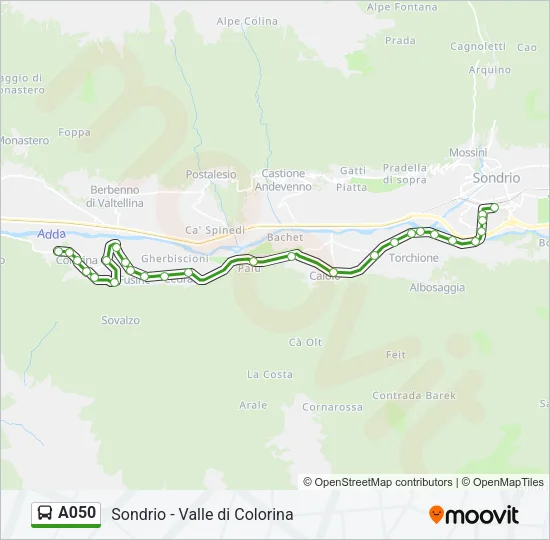 A050 Bus Line Map