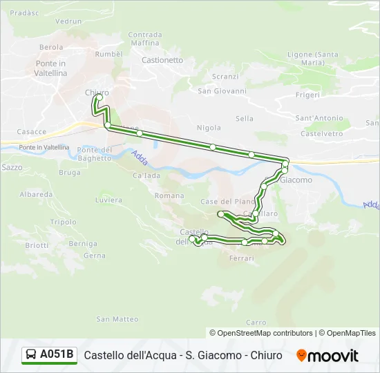 A051B Bus Line Map