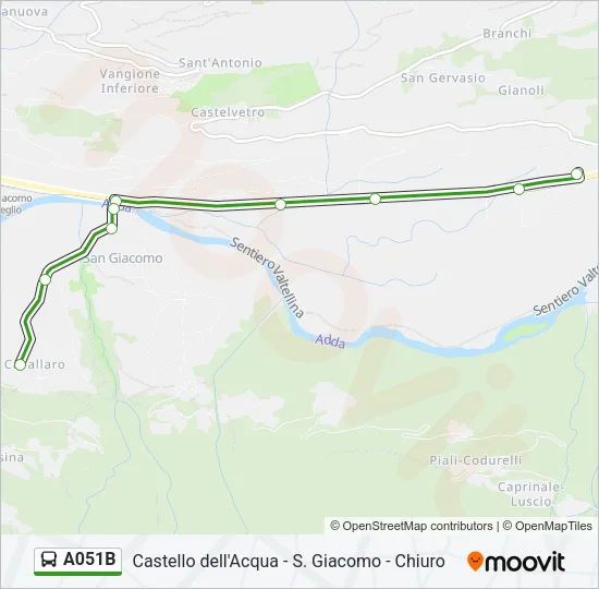 A051B Bus Line Map