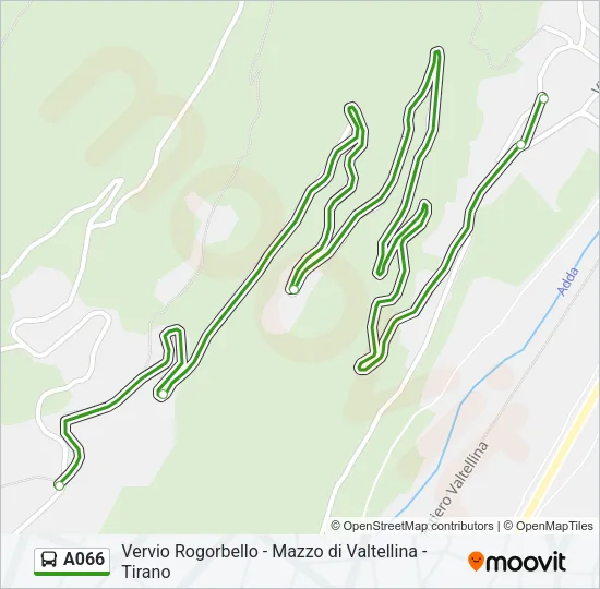 Percorso linea bus A066