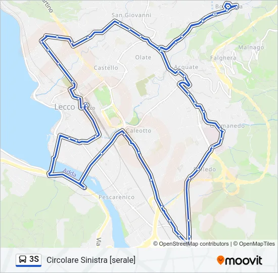 3S Bus Line Map