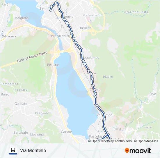 CALOLZIOCORTE | LECCO [SCOLASTICO] Bus Line Map