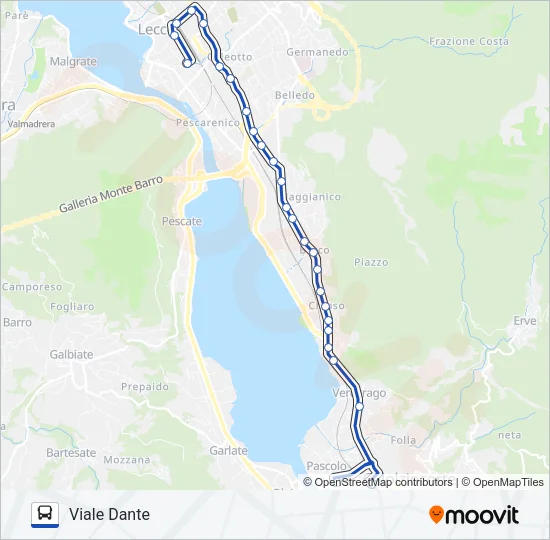 CALOLZIOCORTE | LECCO [SCOLASTICO] Bus Line Map