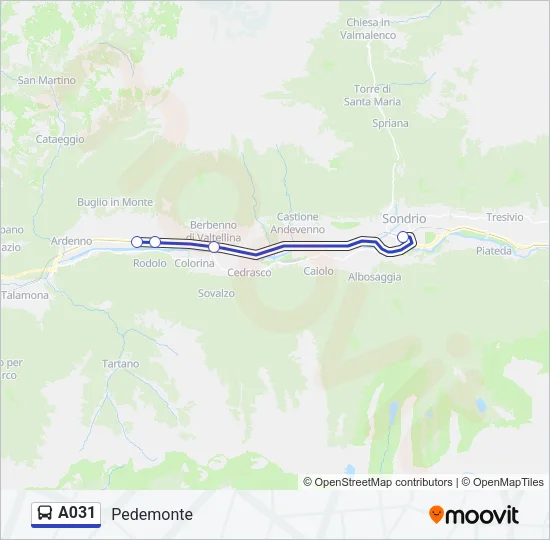 A031 Bus Line Map