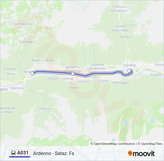 A031 Bus Line Map