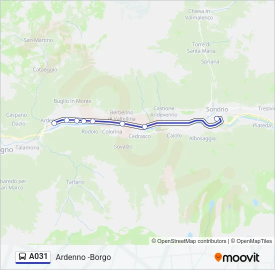 A031 Bus Line Map