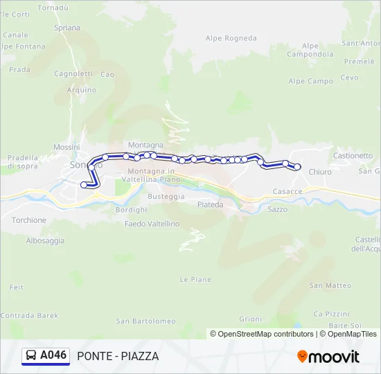 A046 Bus Line Map