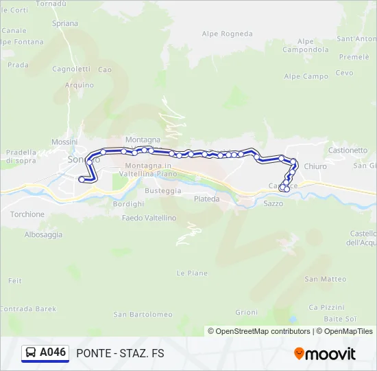 A046 Bus Line Map