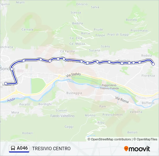 A046 Bus Line Map