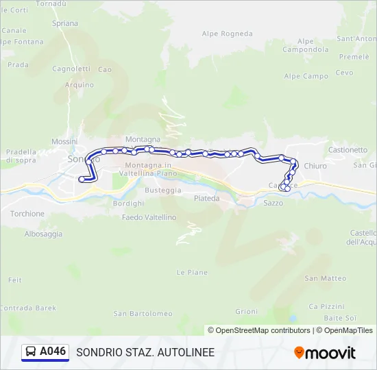 A046 Bus Line Map