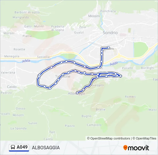 A049 Bus Line Map