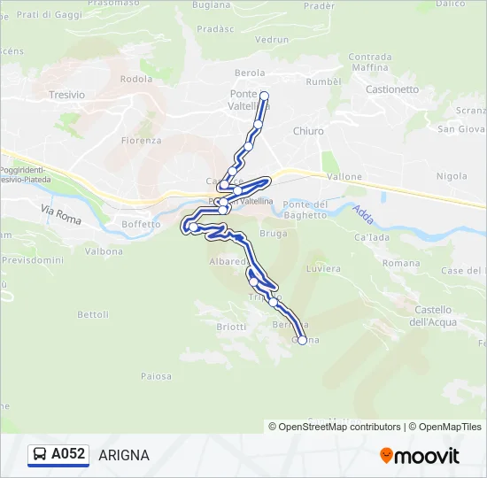 A052 Bus Line Map