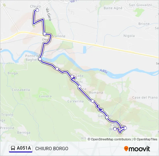 A051A Bus Line Map