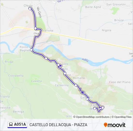 A051A Bus Line Map