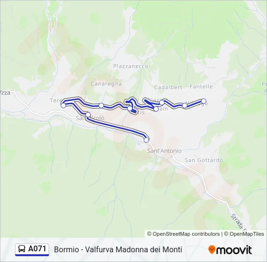 A071 Bus Line Map