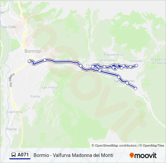 A071 Bus Line Map
